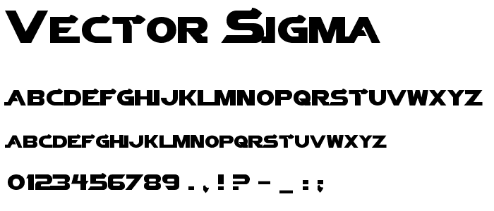 Vector Sigma font